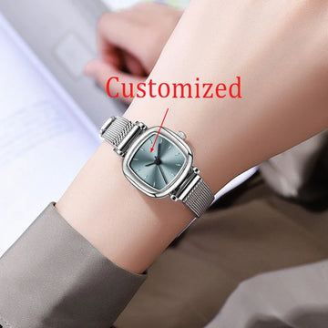 Women's watches are fashionable, simple, compact, exquisite and elegant. Mesh strap small square watches can be customized